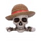Caja decorativa calavera Luffy con sombrero de paja