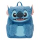 Mochila azul de Stitch con detalles de peluche