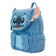 Mochila azul de Stitch con detalles de peluche