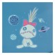 Mochila azul de Stitch con detalles de peluche
