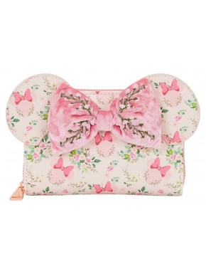 Monedero Disney Minnie Mouse Floral Loungefly de cuero PU