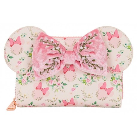 Monedero Disney Minnie Mouse Floral Loungefly de cuero PU