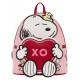 Mochila Mini Snoopy XO en rosa y rojo de Loungefly