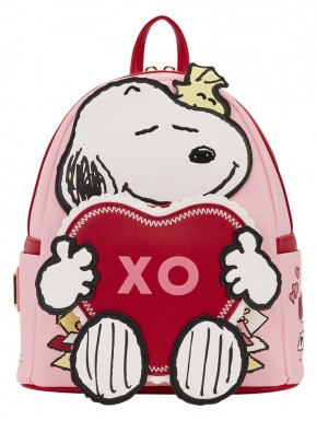 Mochila Mini Snoopy XO en rosa y rojo de Loungefly