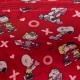 Bandolera Snoopy XO Peanuts de cuero PU rojo y rosa