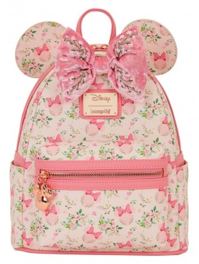 Mochila Mini Minnie Mouse Floral de Loungefly rosa
