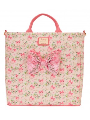 Mochila Minnie Mouse Floral Loungefly con lazo y flores
