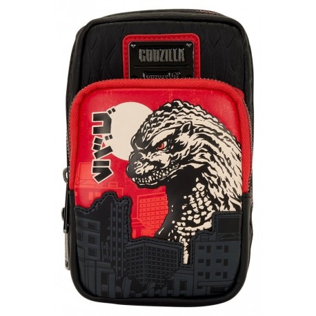 Bandolera Loungefly Godzilla en rojo y negro
