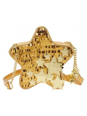 Sac bandoulière en forme d'étoile dorée avec détails d'étoiles Loungefly