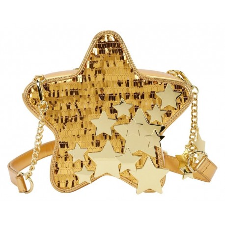 Bandolera dorada en forma de estrella con detalles de estrellas Loungefly