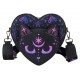 Bandolera Loungefly Neon Cat con diseño de gatito en morado y azul