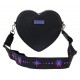 Bandolera Loungefly Neon Cat con diseño de gatito en morado y azul