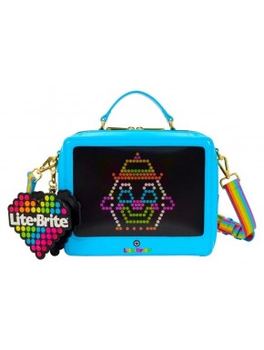 Bandolera Hasbro por Loungefly con diseño Lite Brite en azul