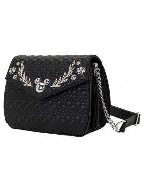 Bandolera negra Disney Loungefly con diseño de Mickey Mouse