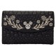 Carteira preta Disney Loungefly com design bordado de Mickey