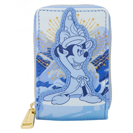 Carteira azul Disney Fantasia da Loungefly com zíper dourado