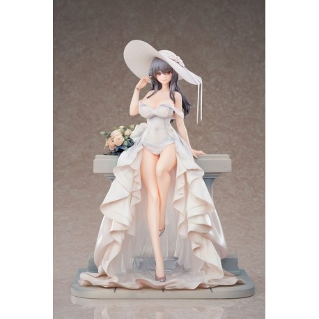 Estatua PVC Charybdis Azur Lane con vestido blanco
