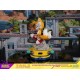 Statue de Tails de Sonic The Hedgehog sur base jaune