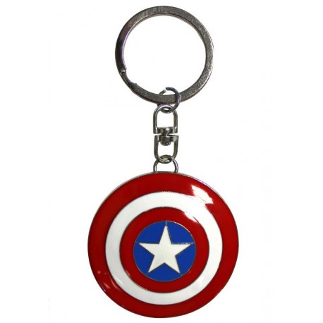 Metal key ring 3D Captain America Marvel Shield