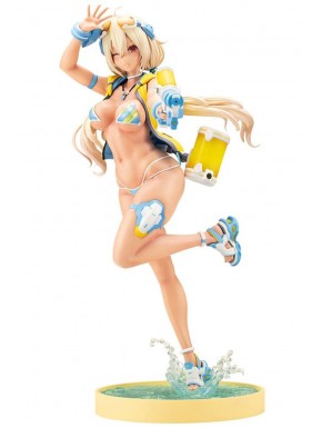 Estatua Megami Device Asra Aoi Ai 32 cm en PVC, colores azul y amarillo
