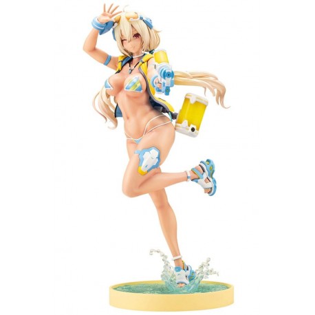 Estatua Megami Device Asra Aoi Ai 32 cm en PVC, colores azul y amarillo