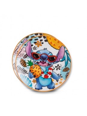 Platos de postre blancos Stitch 19 cm