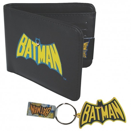 Ensemble portefeuille et porte-clés Batman Vintage 1966