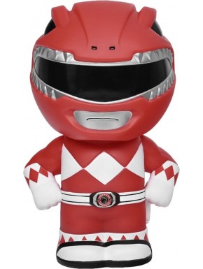 Hucha Power Rangers roja de PVC con casco plateado