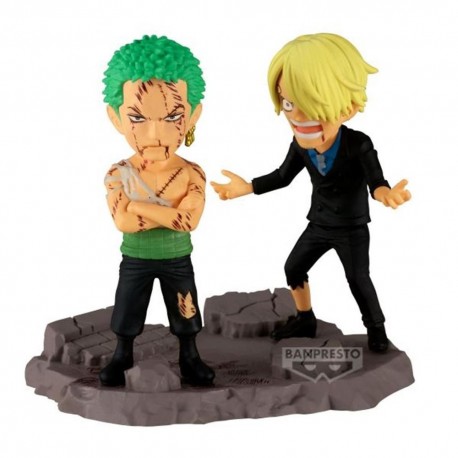 Figura de Zoro y Sanji de One Piece, 8 cm