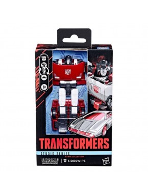 Figura Transformers Sideswipe Studio Series, robot y coche