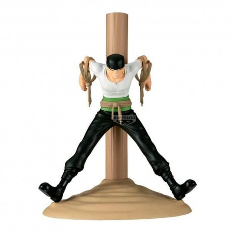Figura de Zoro de One Piece atado a poste, Banpresto