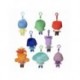 Porte-clés bag charm personnages Inside Out avec clips colorés