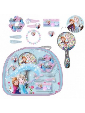 Coffret beauté Reine des Neiges avec trousse et accessoires colorés