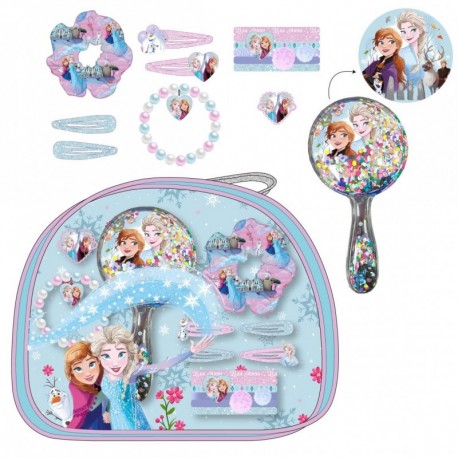 Coffret beauté Reine des Neiges avec trousse et accessoires colorés