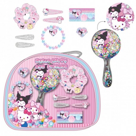 Set de belleza Hello Kitty rosa con accesorios