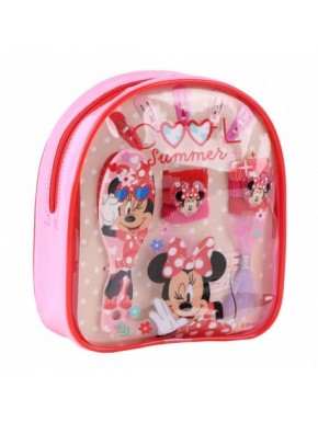 Set de belleza con bolsito de Minnie rojo