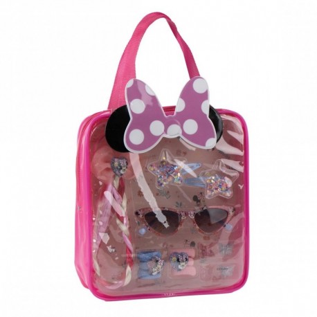 Set de belleza Minnie Mouse rosa con gafas y accesorios