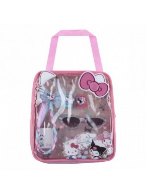 Coffret beauté Hello Kitty avec sac rose et lunettes