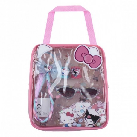Coffret beauté Hello Kitty avec sac rose et lunettes