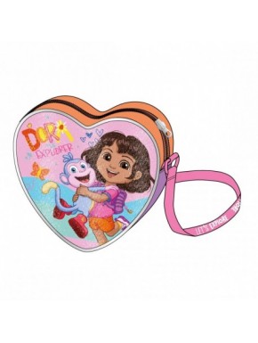 Bolso corazón Dora la Exploradora fucsia con personajes