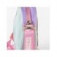 Sac cœur Princesse lilas avec illustrations et bandoulière rose