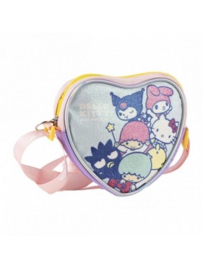 Bolso corazón azul claro Hello Kitty con personajes