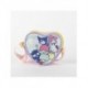 Sac cœur bleu clair Hello Kitty avec personnages
