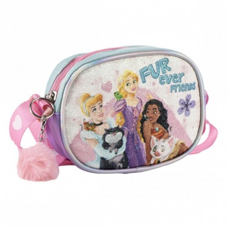 Bolsa rosa fantasia Princess com princesas