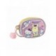 Bolso rosa de Hello Kitty con pompón y diseño brillante