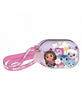 Bolso lilac Gabby's Dollhouse con personajes y correa rosa