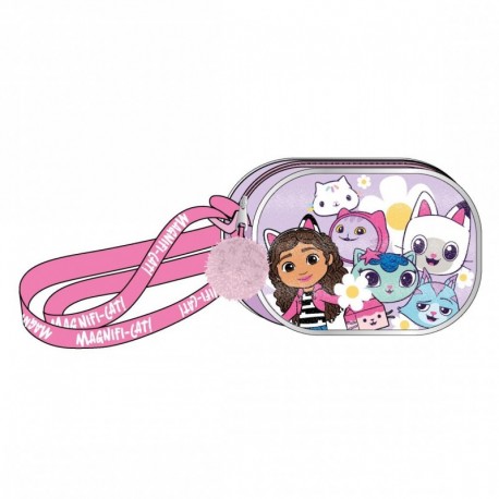 Bolso lilac Gabby's Dollhouse con personajes y correa rosa