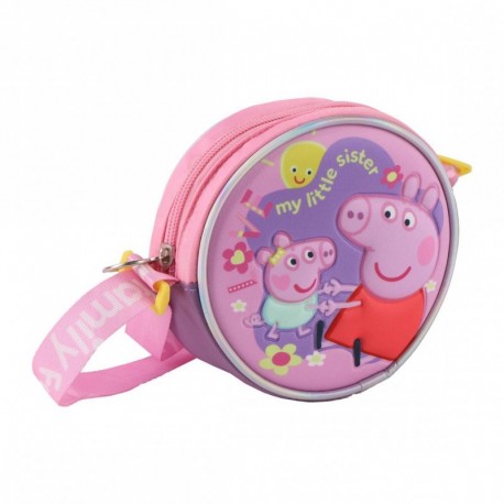 Bolso 3D redondo de Peppa Pig rosa