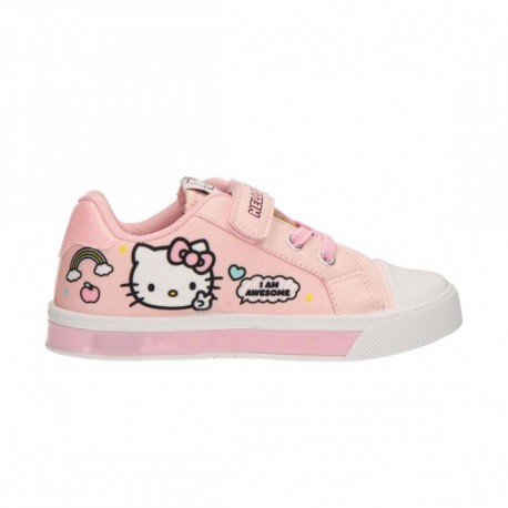 Zapatillas rosa de lona Hello Kitty con luces