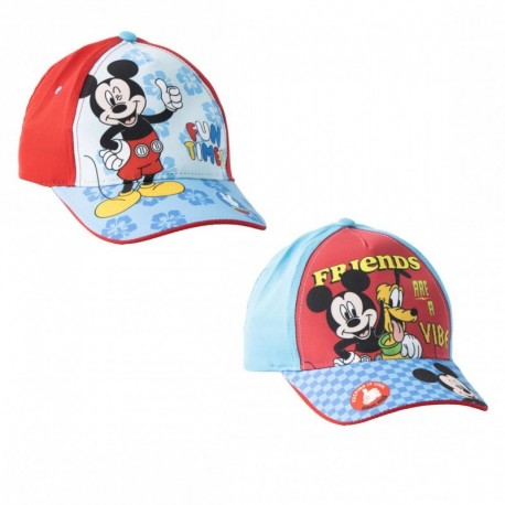 Casquette enfant Mickey Mouse couleurs rouge et bleu